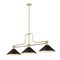 Z-Lite Melange 3 Light Chandelier, Heritage Brass & Matte Black 725-3HBR-MMB - alternate 1